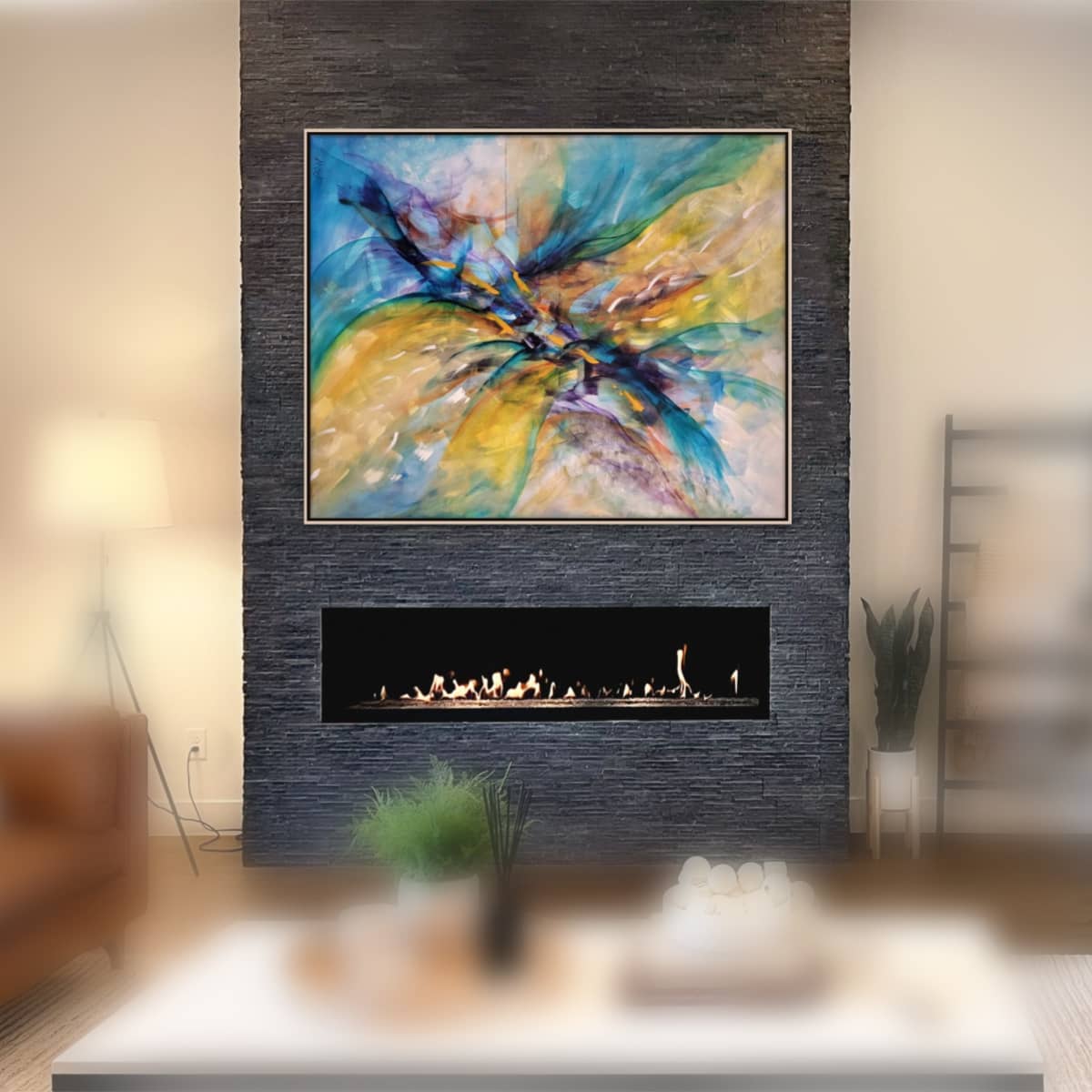 Australian Abstract Artist Mitch Miller Painting ~ 'Beneath the Surface' - Curate Art & Design Gallery Sorrento Mornington Peninsula Melbourne