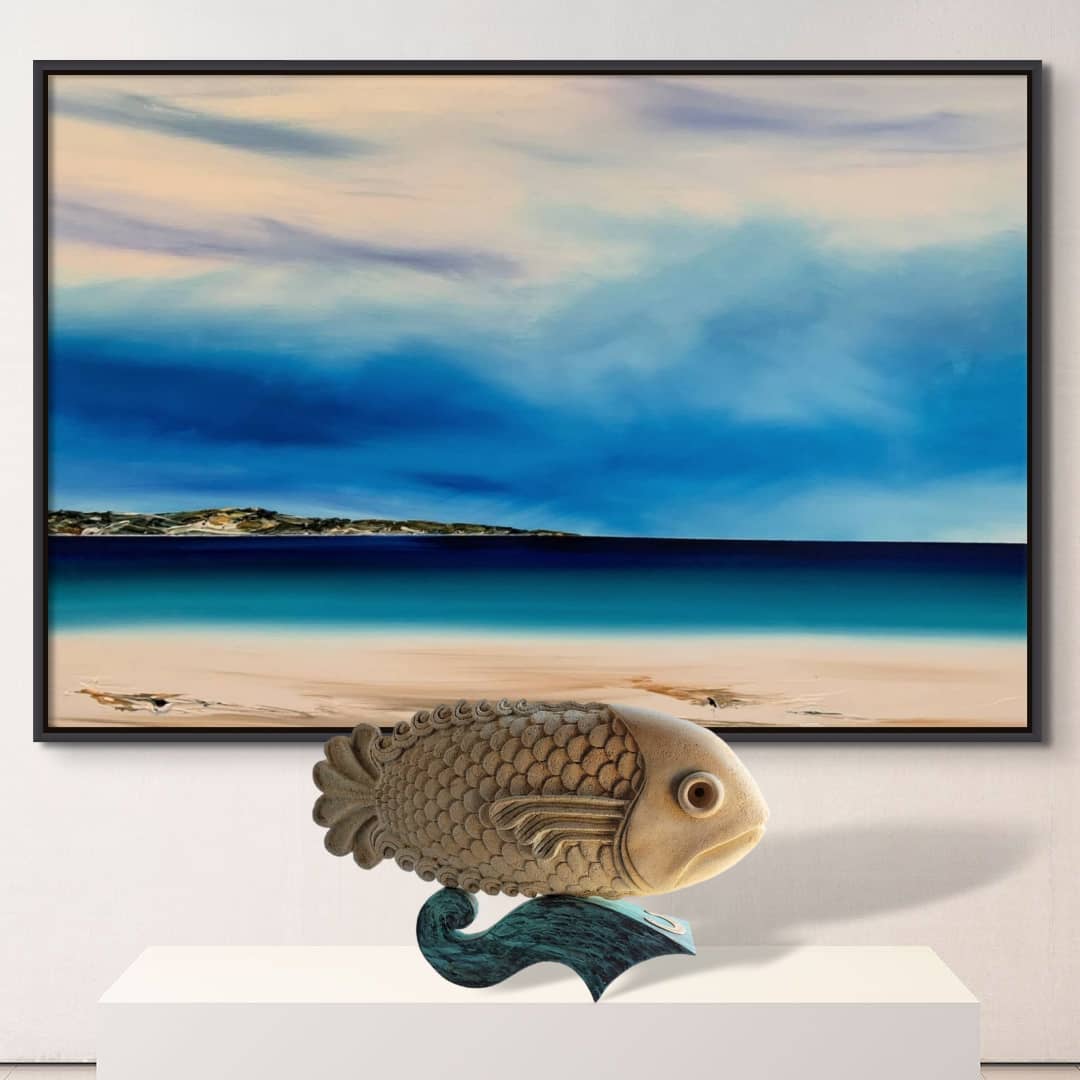 Australian Artists Stuart Clues (Paintings) and Luke Connelly (Sculpture) Exhibit at Curate Art & Design Gallery Sorrento Mornington Peninsula Melbourne