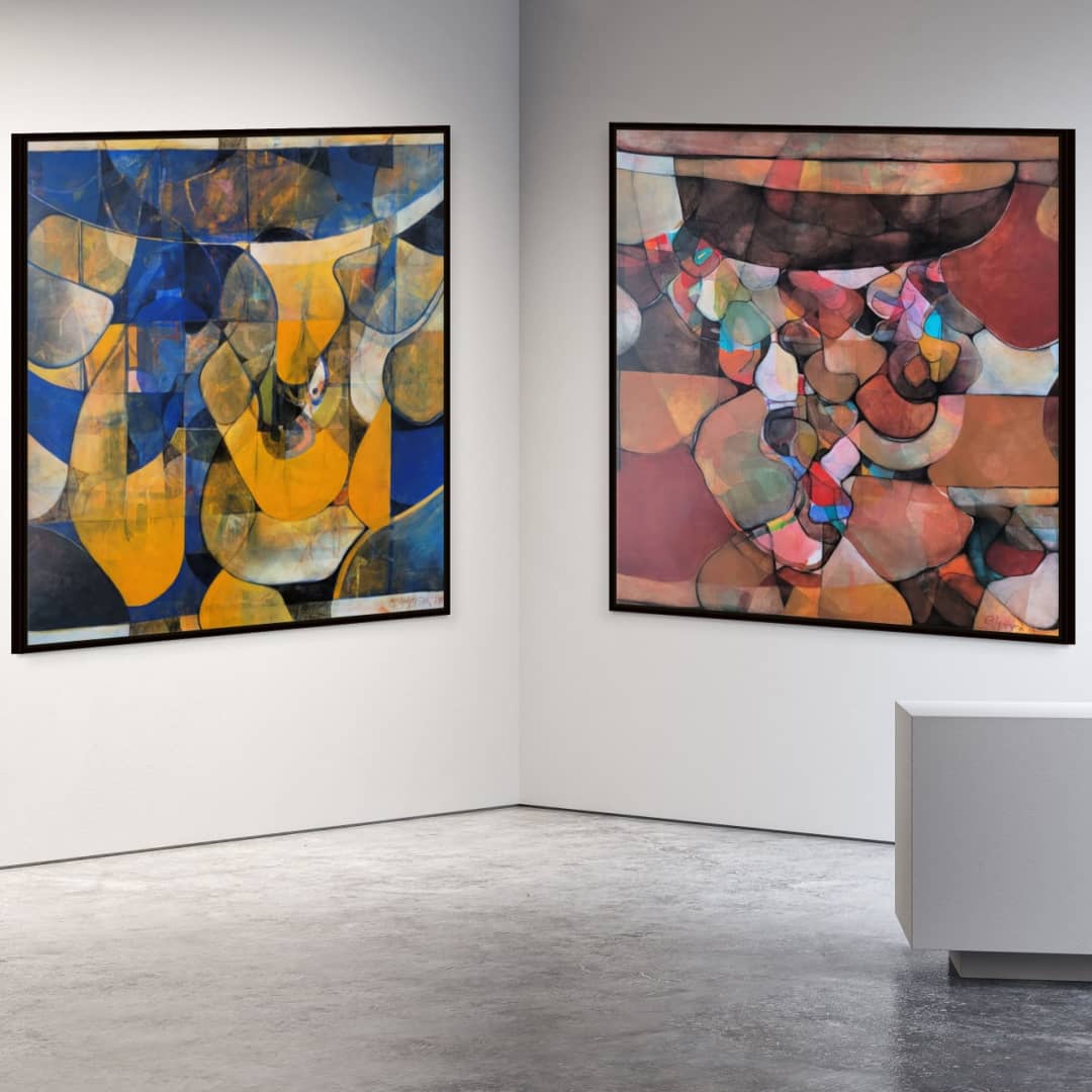 Bold and captivating works of abstraction by Benjamin Lydford at Curate Art & Design Gallery in Sorrento, Melbourne