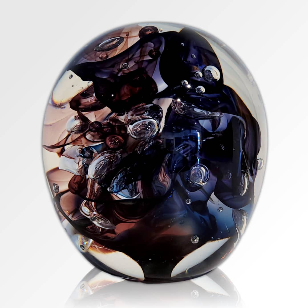 Australian Glass Artist Roberta Easton ~ 'Bubbly Sphere, 53' - Curate Art & Design Gallery Sorrento Mornington Peninsula Melbourne