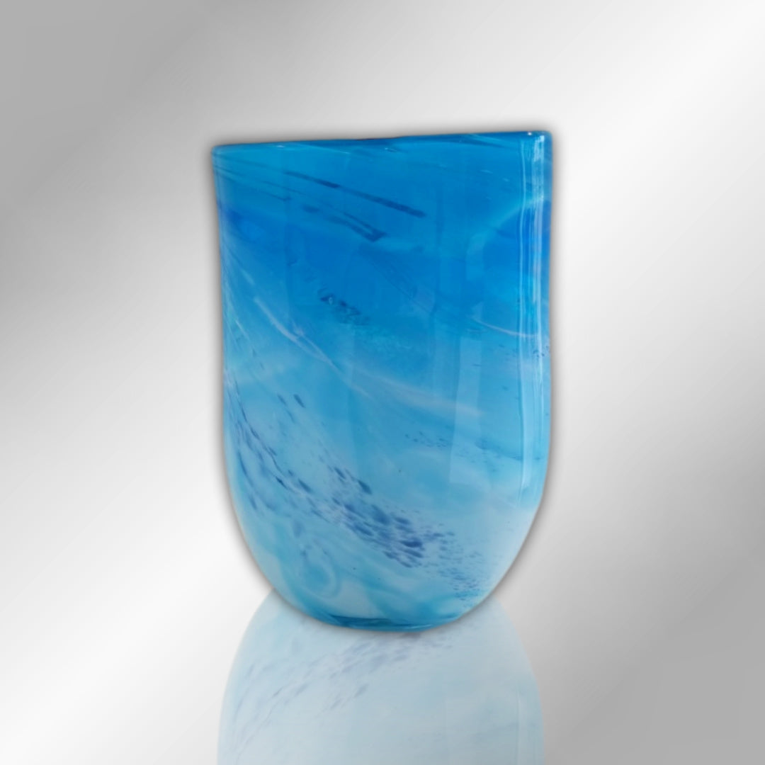 James McMurtrie Glass Vase ~ 'Blue Sky' - Available at Curate Art & Design Gallery in Sorrento Mornington Peninsula Melbourne