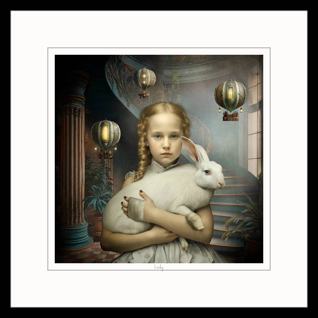 Maggie Taylor Art Photomontage ~ 'Lucky' 22" - Available at Curate Art & Design Gallery in Sorrento Mornington Peninsula Melbourne