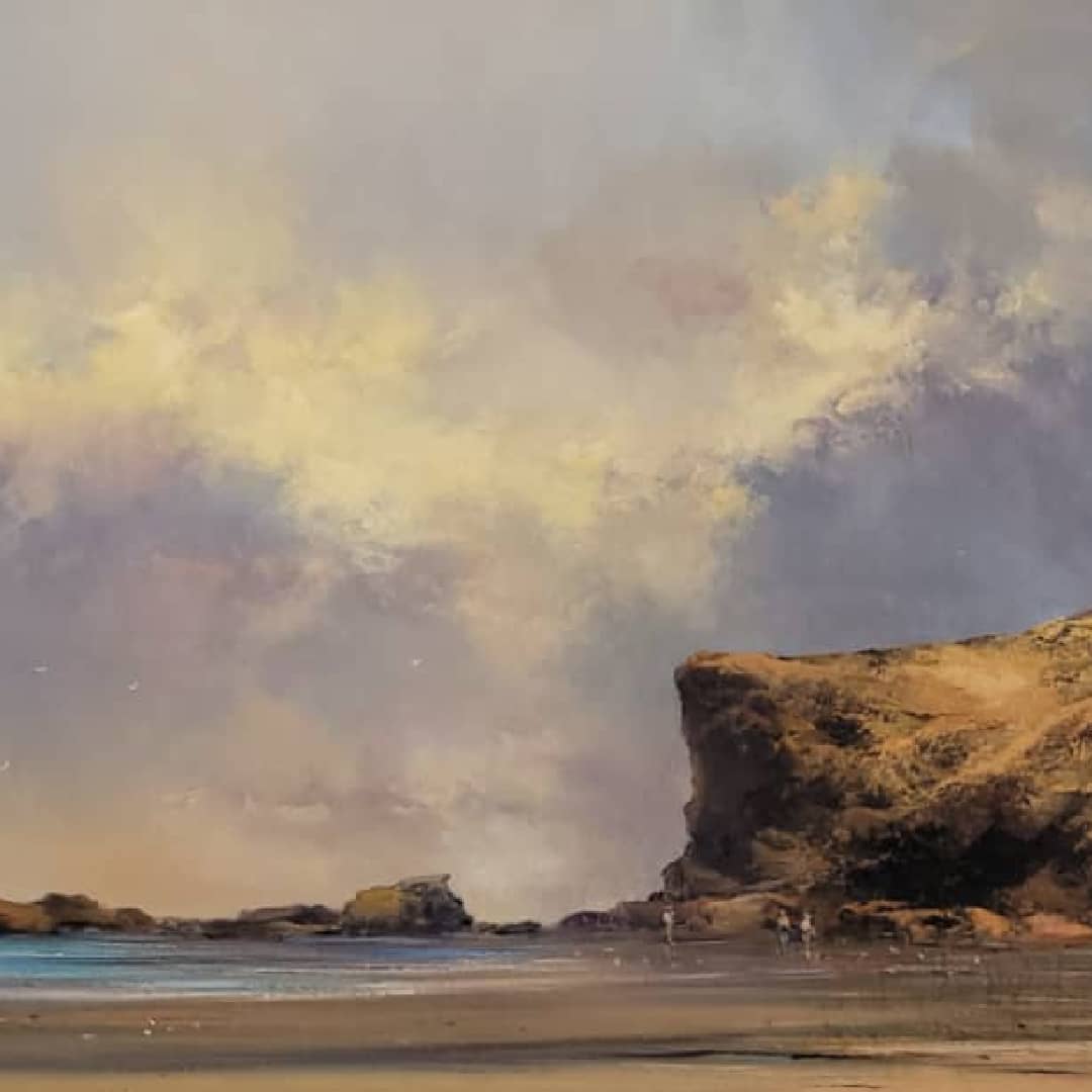 Chris Kandis Painting ~ 'Storm Shadows Cliff, Back Beach' - Curate Art & Design Gallery Sorrento Mornington Peninsula Melbourne