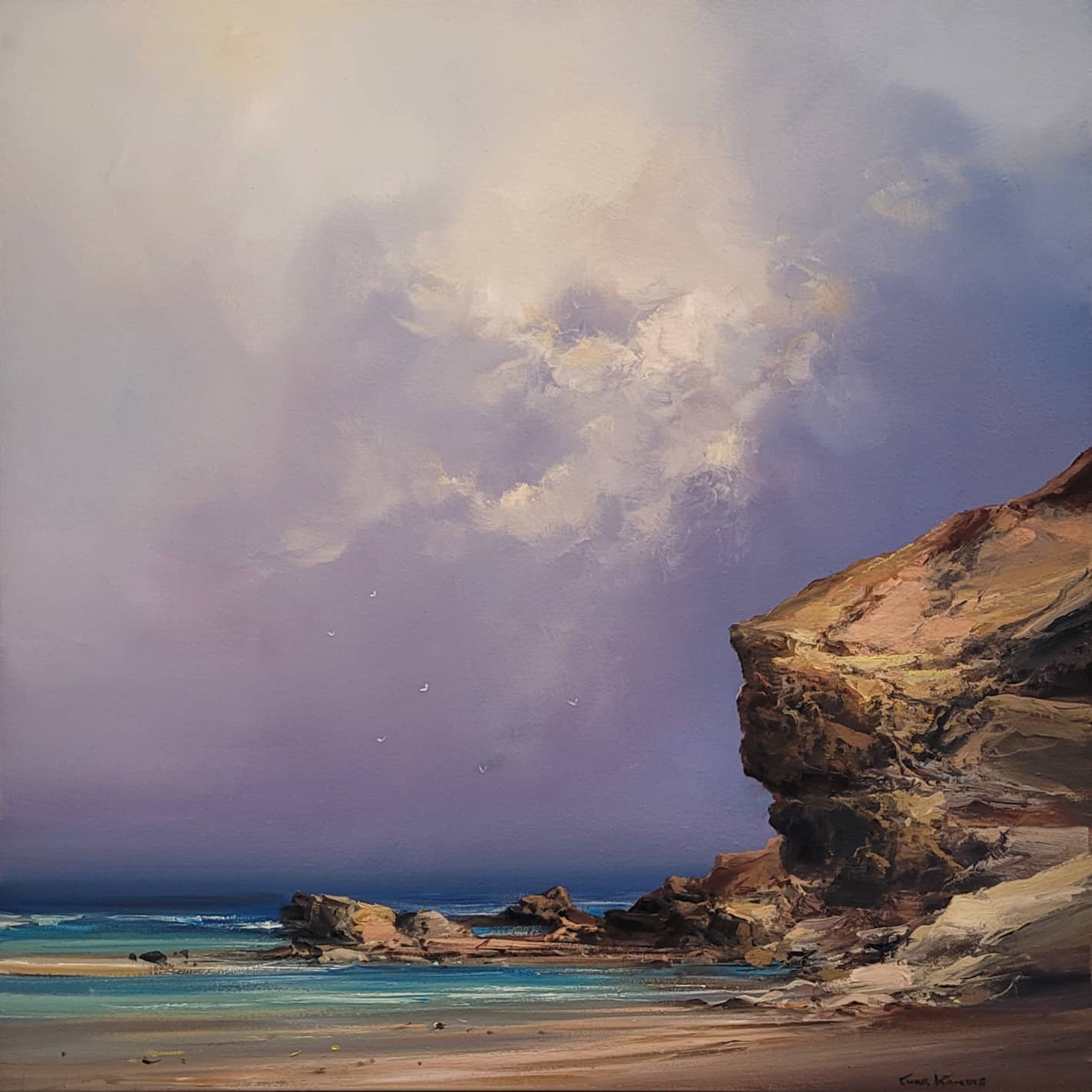 Chris Kandis Painting ~ 'Summer Storm Sorrento' - Curate Art & Design Gallery Sorrento Mornington Peninsula Melbourne