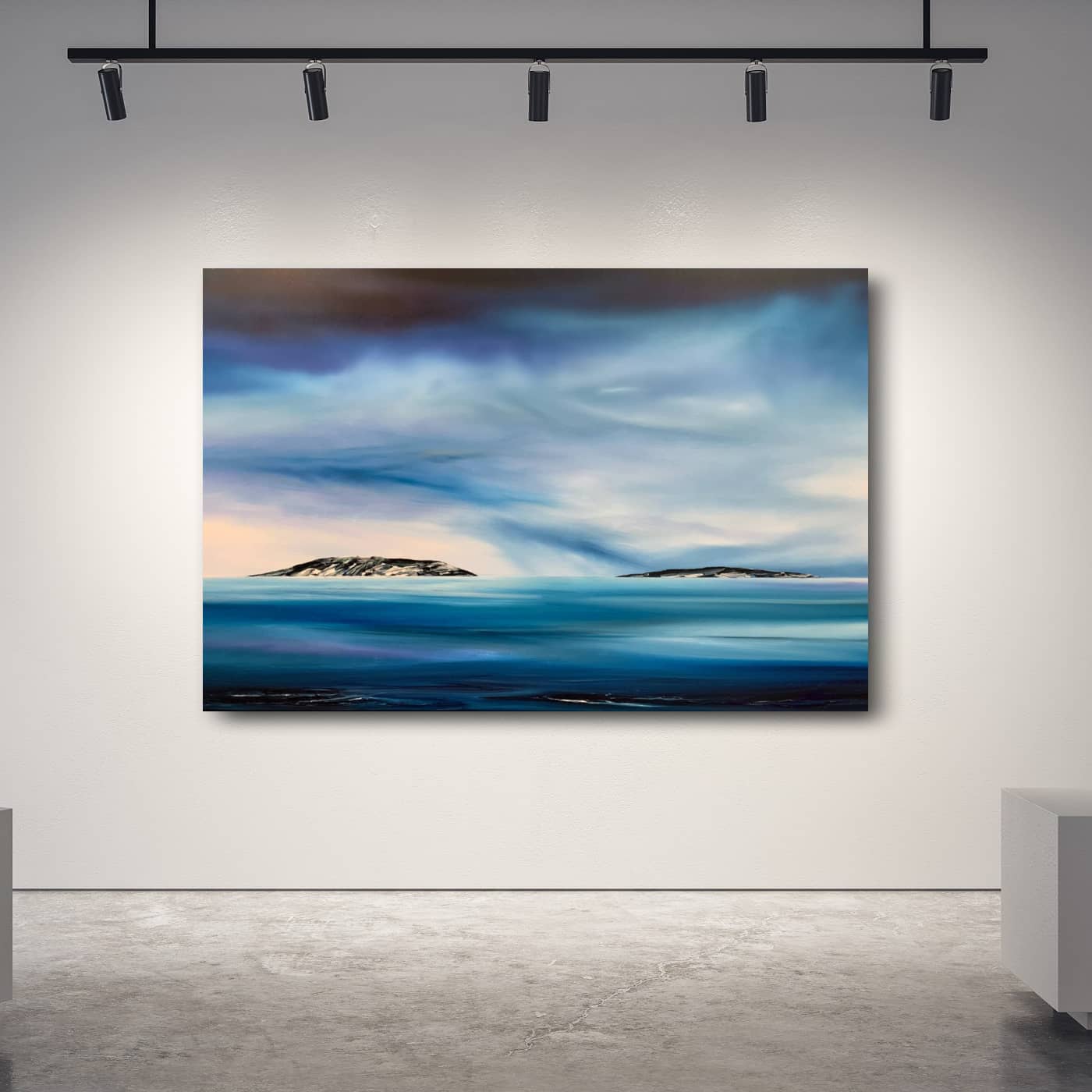 Tasmanian-Based Australian Artist Stuart Clues Painting ~ 'Furneaux Islands, Bass Strait' - Curate Art & Design Gallery Sorrento Victoria
