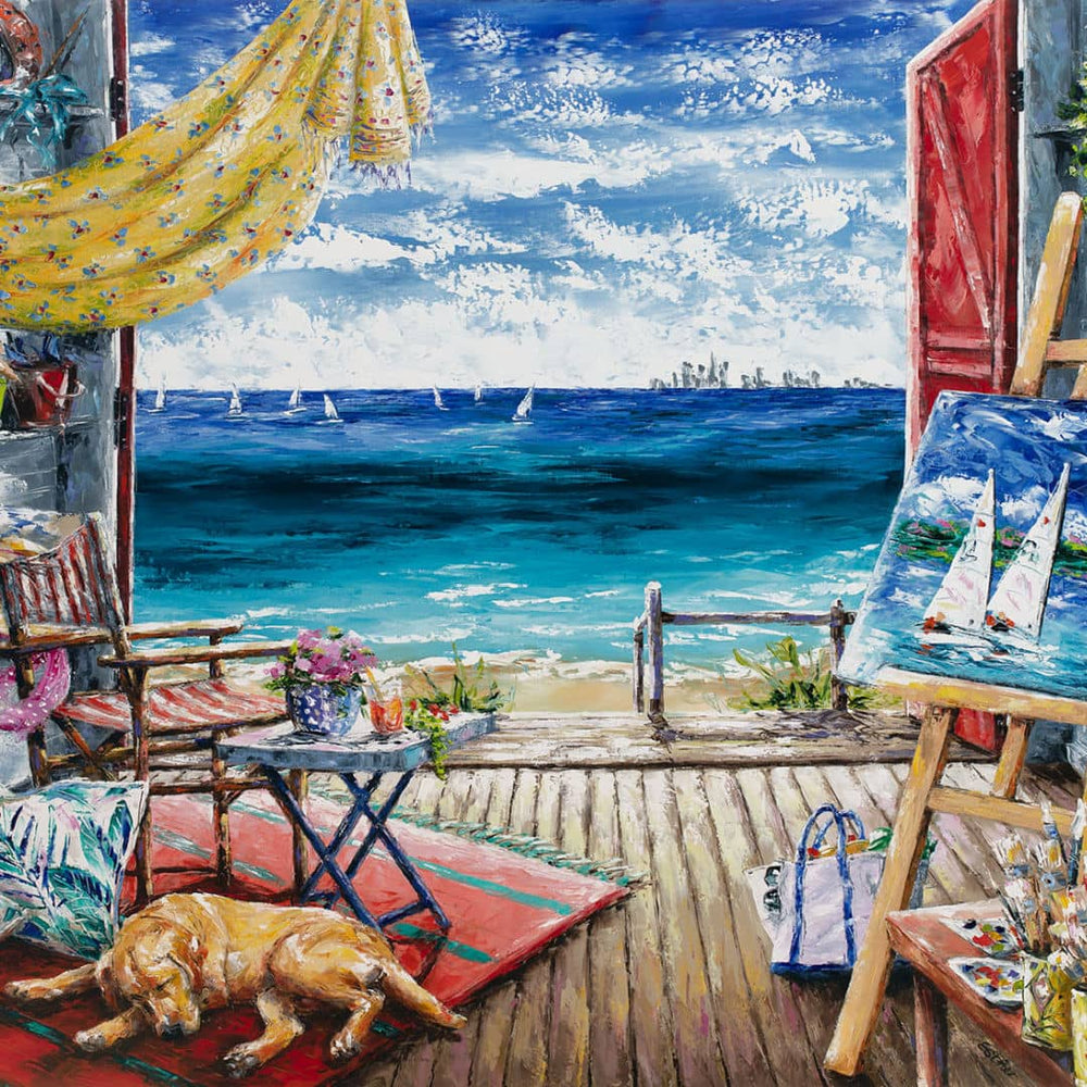 New Arrived & We Love It...'If I Had a Beach Box' by Popular Australian Artist Esther Shohet at Curate Art & Design Gallery in Sorrento