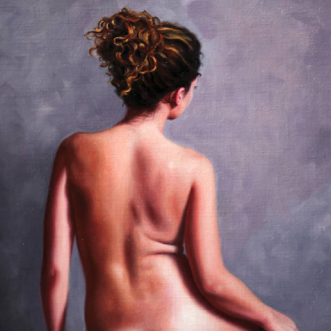 Vicki Sullivan Painting ~ 'Back Study of Brianna' - Curate Art & Design Gallery in Sorrento, Melbourne