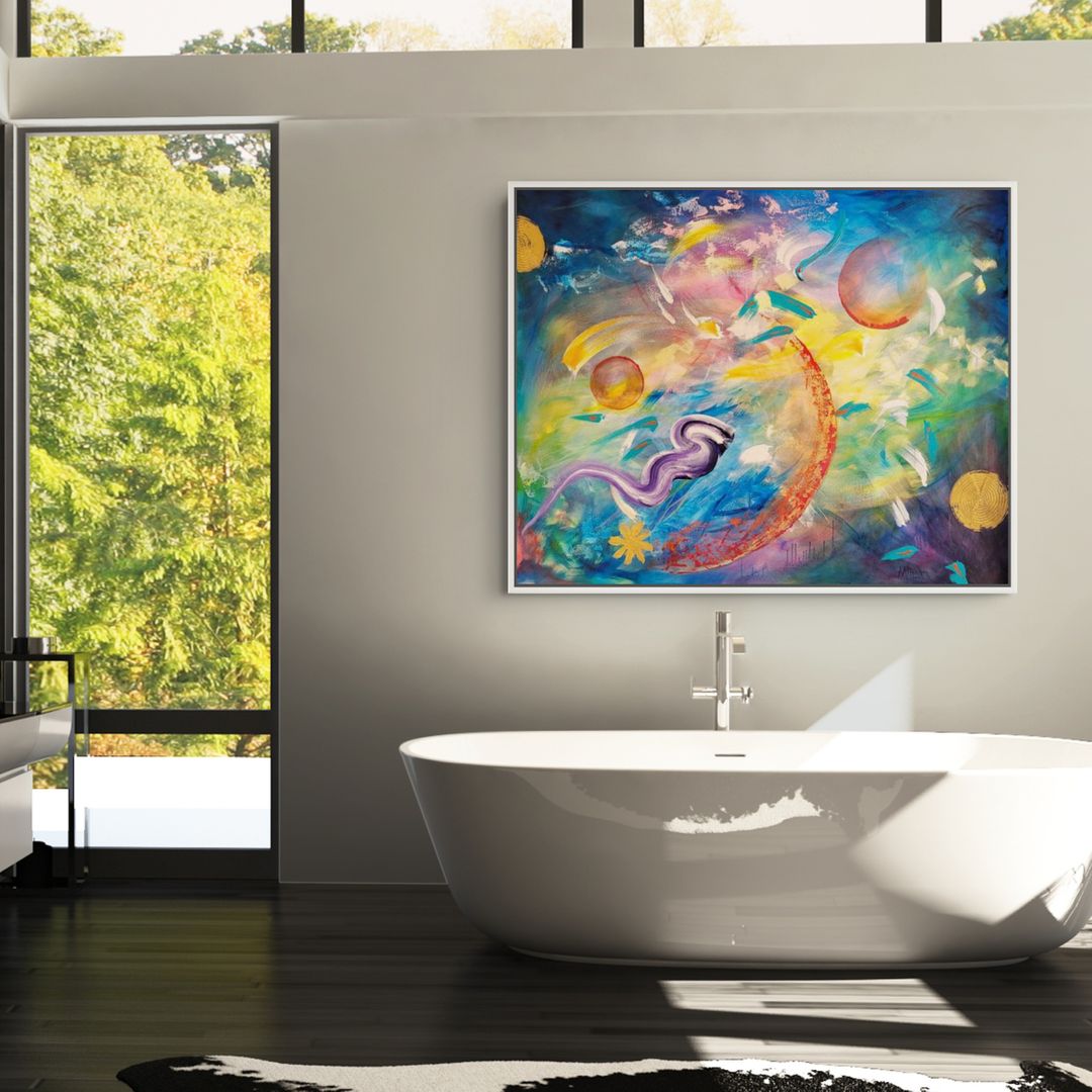 Australian Artist Mitch Miller Painting ~ 'Effervescence' - Curate Art & Design Gallery in Daylesford, Melbourne