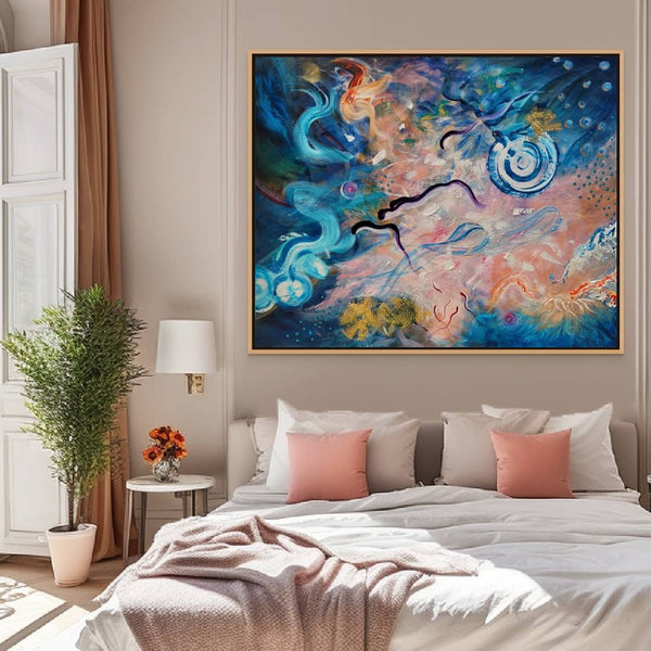 Australian Abstract Artist Mitch Miller Painting ~ 'Mesmerised' - Curate Art & Design Gallery in Sorrento, Mornington Peninsula, Melbourne