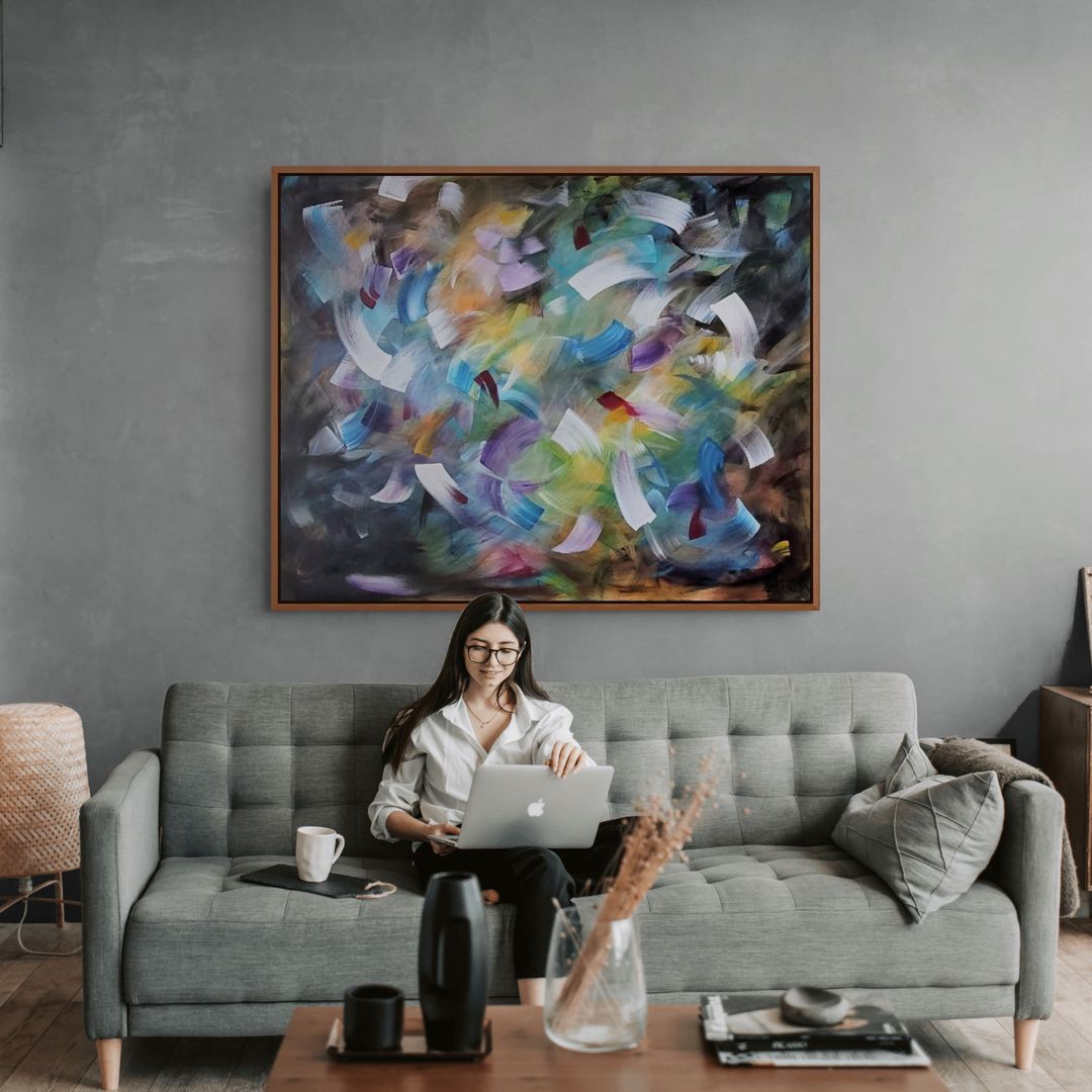 Australian Artist Mitch Miller Painting ~ 'Reimagined' - Curate Art & Design Gallery in Daylesford, Melbourne.
