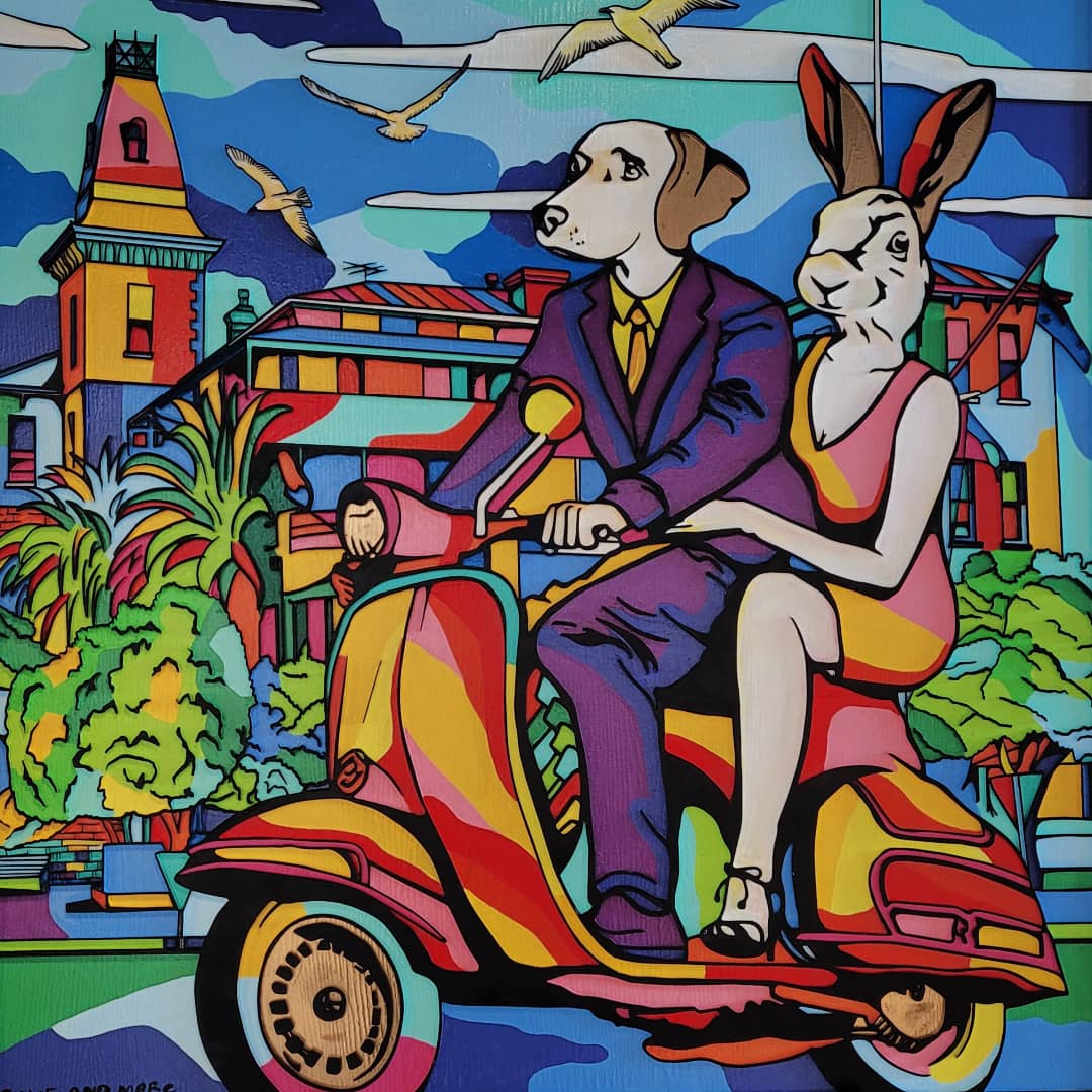 Australian Artist Gillie and Marc Painting ~ 'Sorrento is Always a Slice of Heaven' - Curate Art & Design Gallery Sorrento Mornington Peninsula Melbourne