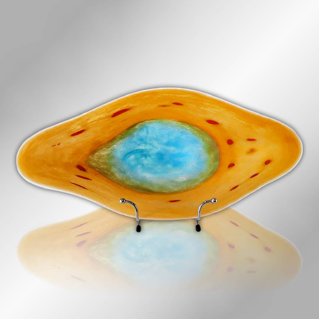 Grant Donaldson Glass ~ 'Waterhole Coolamon Platter' - Curate Art & Design Gallery in Sorrento, Melbourne