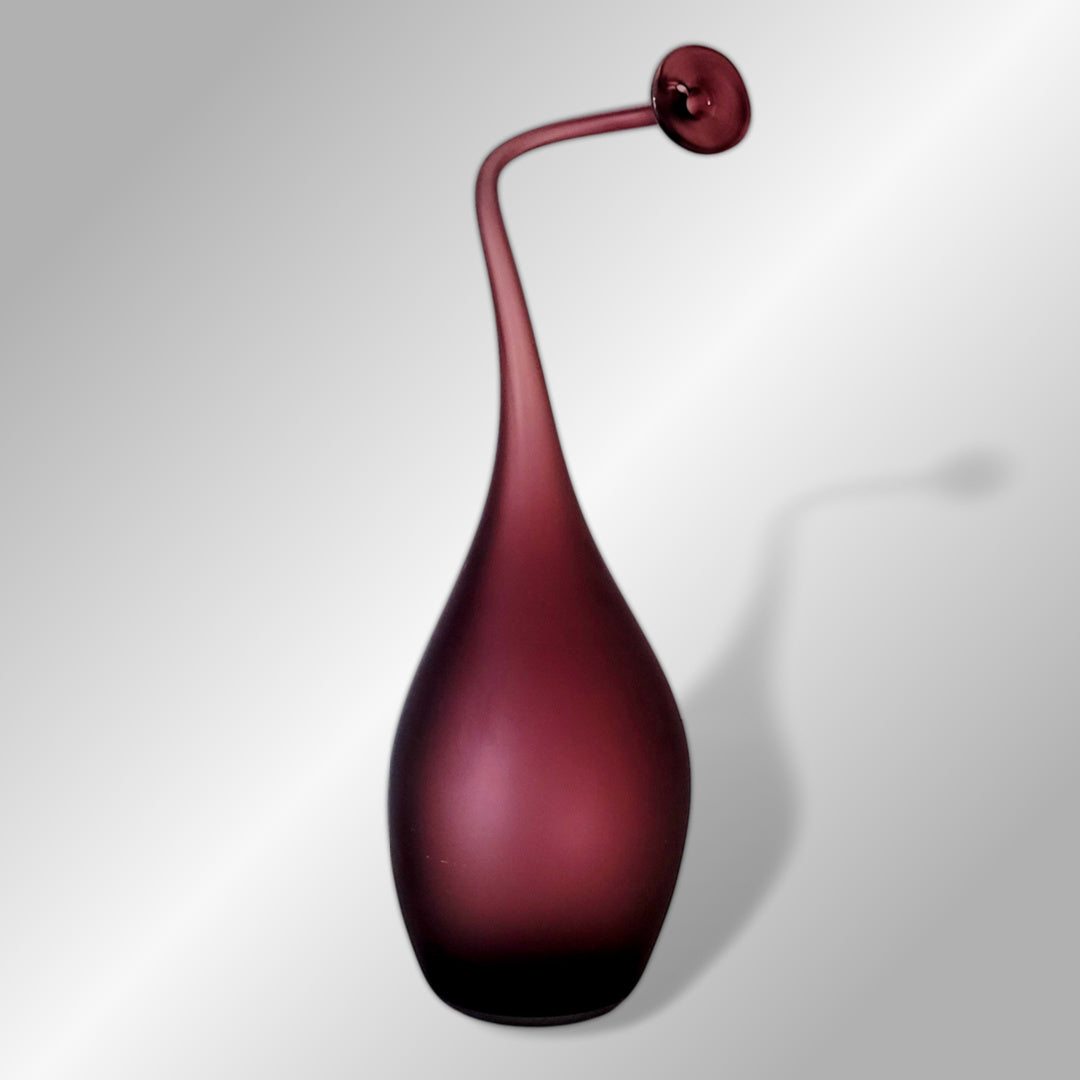 Hamish Donaldson Glass ~ 'Sloopy Bottle in Aubergine'