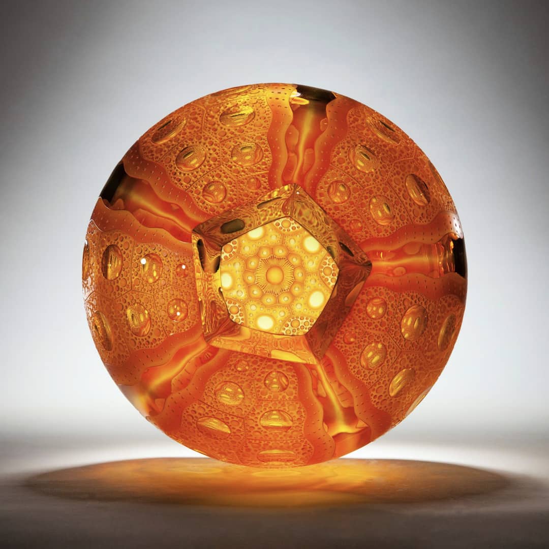 Kevin Gordon Glass ~ 'Urchin in Orange' - Curate Art & Design Gallery in Sorrento, Melbourne