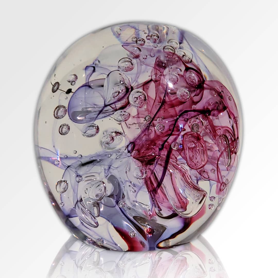Australian Glass Artist Roberta Easton ~ 'Bubbly Sphere, 45' - Curate Art & Design Gallery Sorrento Mornington Peninsula Melbourne