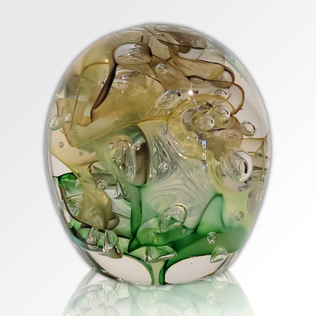 Australian Glass Artist Roberta Easton ~ 'Bubbly Sphere, 47' - Curate Art & Design Gallery Sorrento Mornington Peninsula Melbourne