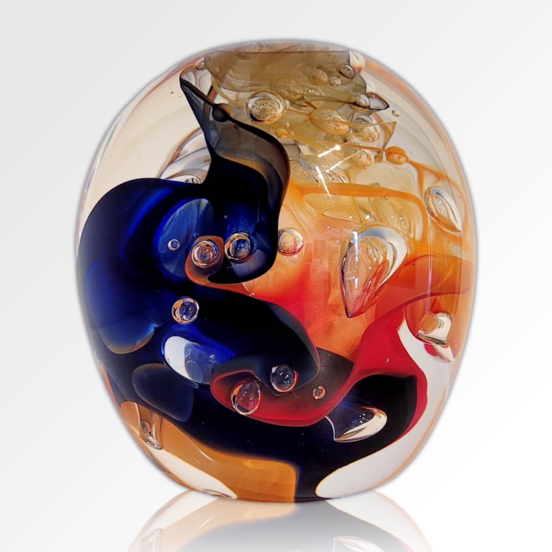 Australian Glass Artist Roberta Easton ~ 'Bubbly Sphere, 48' - Curate Art & Design Gallery Sorrento Mornington Peninsula Melbourne