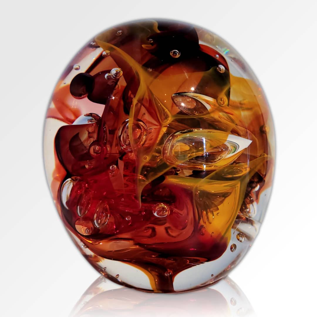 Australian Glass Artist Roberta Easton ~ 'Bubbly Sphere, 56' - Curate Art & Design Gallery Sorrento Mornington Peninsula Melbourne
