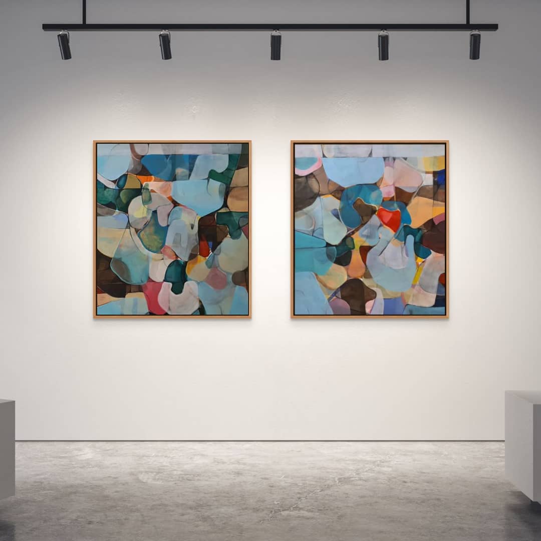 Benjamin Lydford Painting ~ 'Special Commission 1 and 2' - Curate Art & Design Gallery Sorrento Mornington Peninsula Melbourne