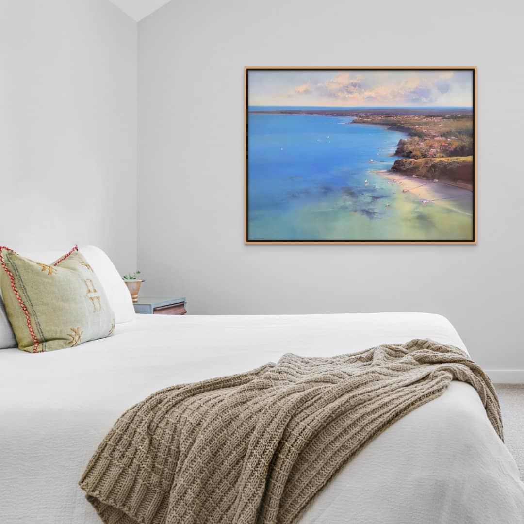 Chris Kandis Painting ~ 'Shelley Beach, Sorrento' - Curate Art & Design Gallery Sorrento, Mornington Peninsula, Melbourne