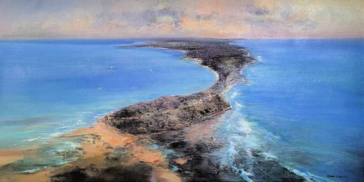 Chris Kandis Painting ~ 'Sorrento Above Mornington Peninsula National Park' - Curate Art & Design Gallery Sorrento, Mornington Peninsula, Melbourne