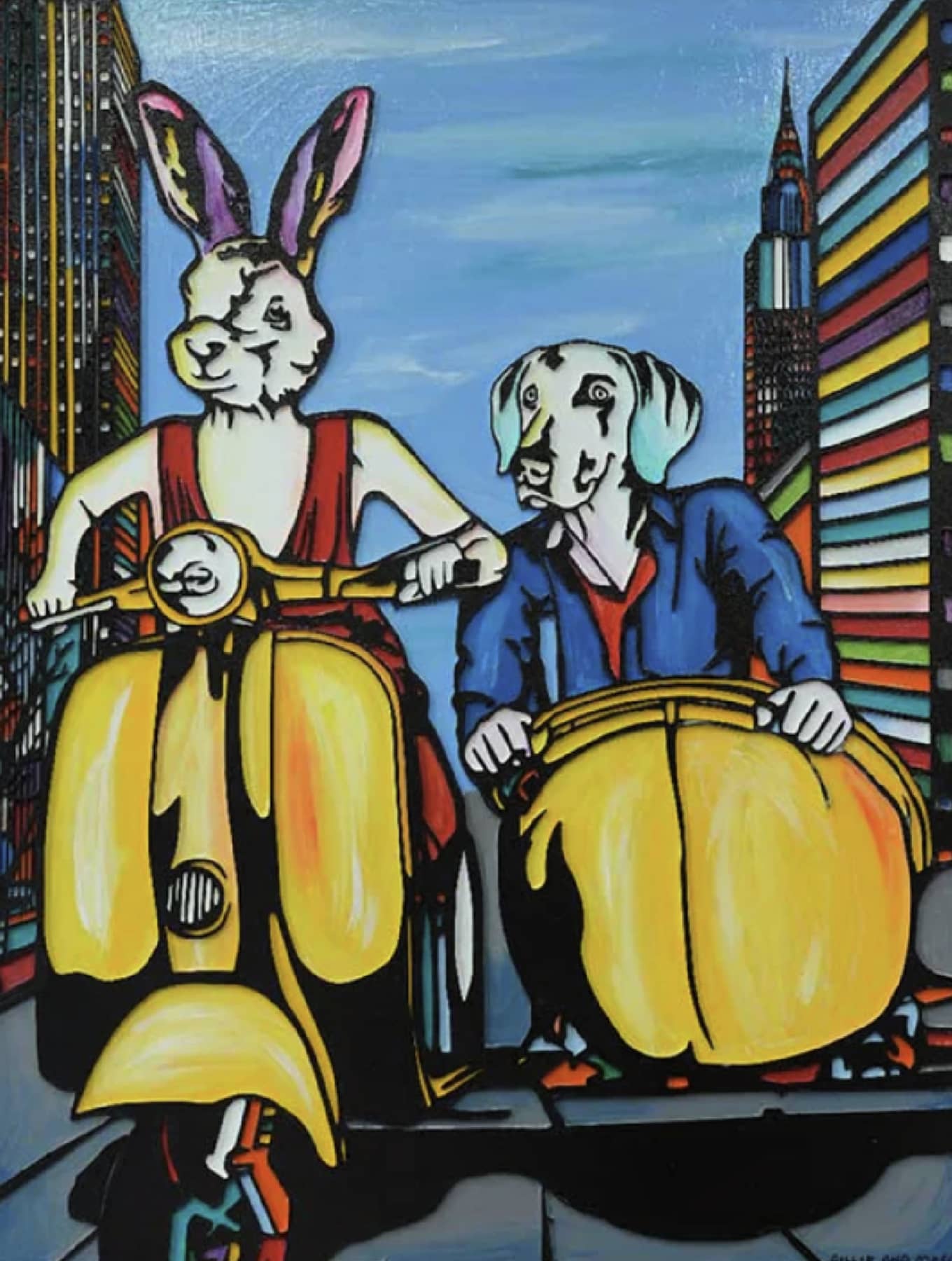 Gillie and Marc original painting ~ 'Always Together Forever' @ Curate Art & Design, Gillie and Marc's premier representatives in Melbourne metro.