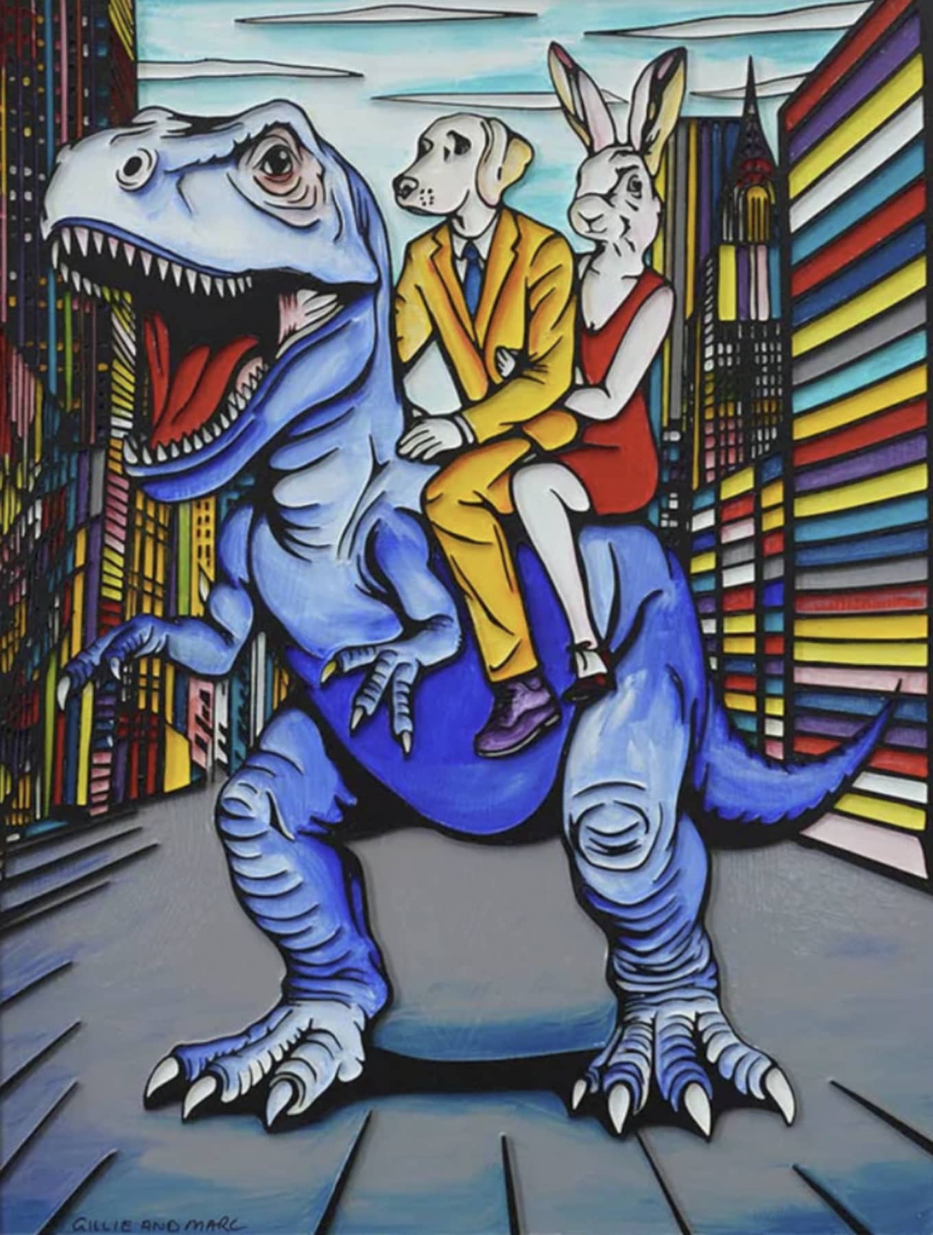 Gillie and Marc original painting ~ 'Hearts in Harmony' @ Curate Art & Design, Gillie and Marc's premier representatives in Melbourne metro.