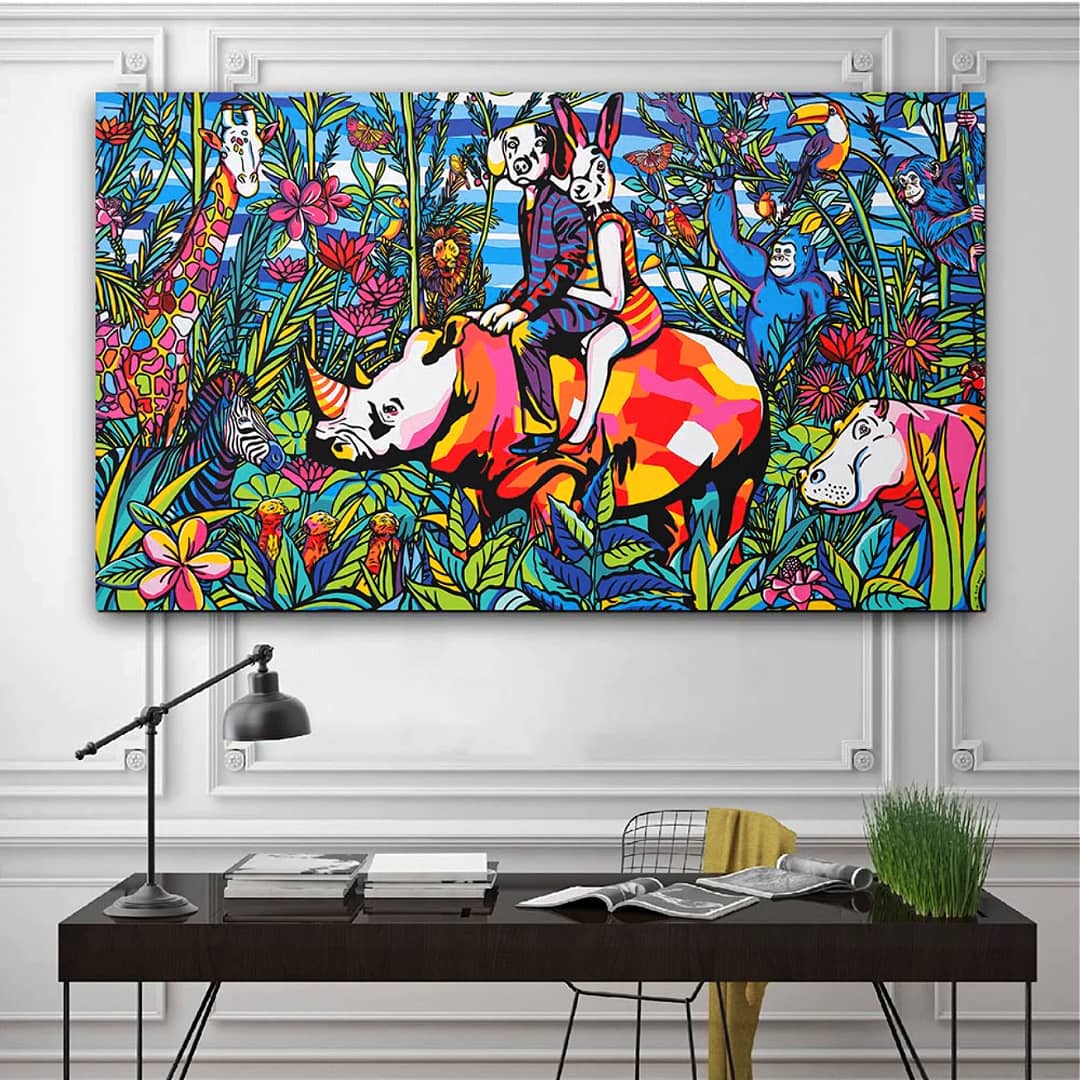 Gillie and Marc Painting ~ 'Love in the Jungle' - Curate Art & Design Gallery in Sorrento, Mornington Peninsula, Melbourne