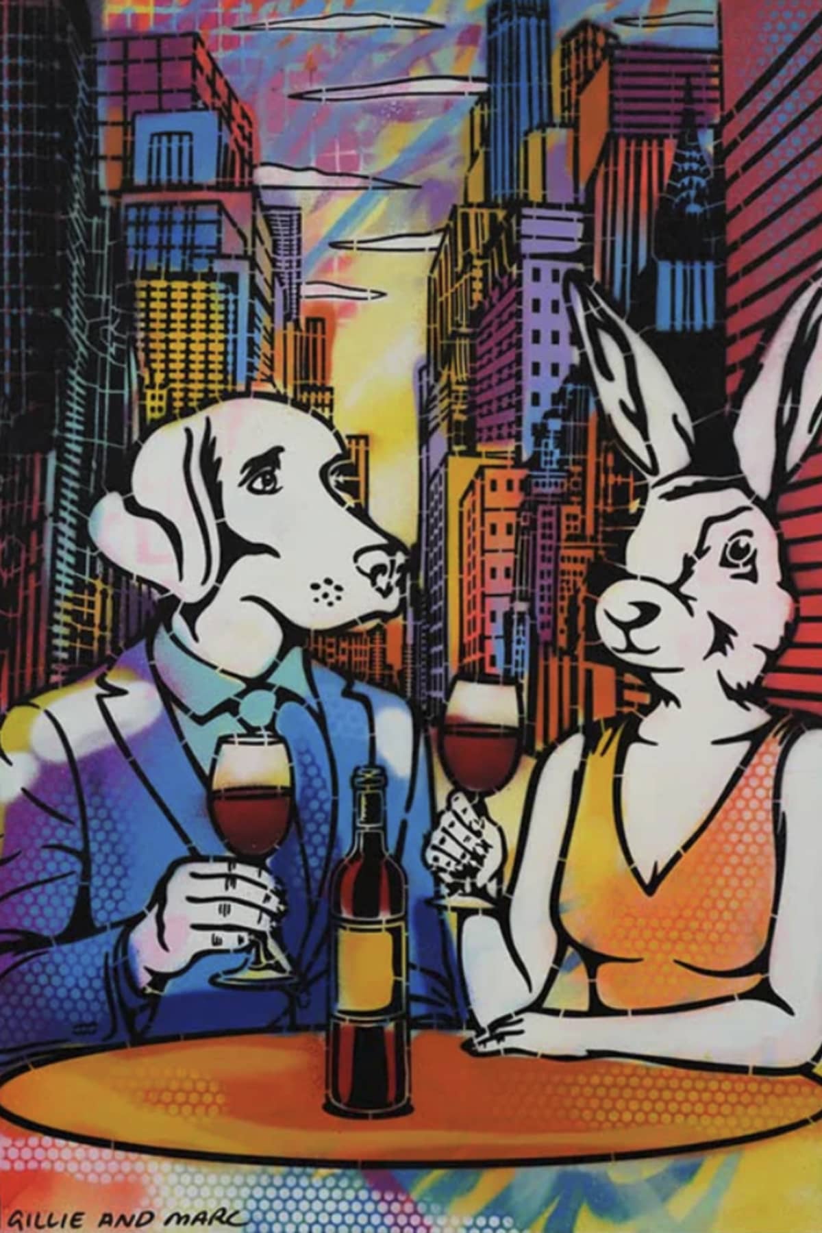 Gillie and Marc original painting ~ 'Love's Endless Warmth' @ Curate Art & Design, Gillie and Marc's premier representatives in Melbourne metro.