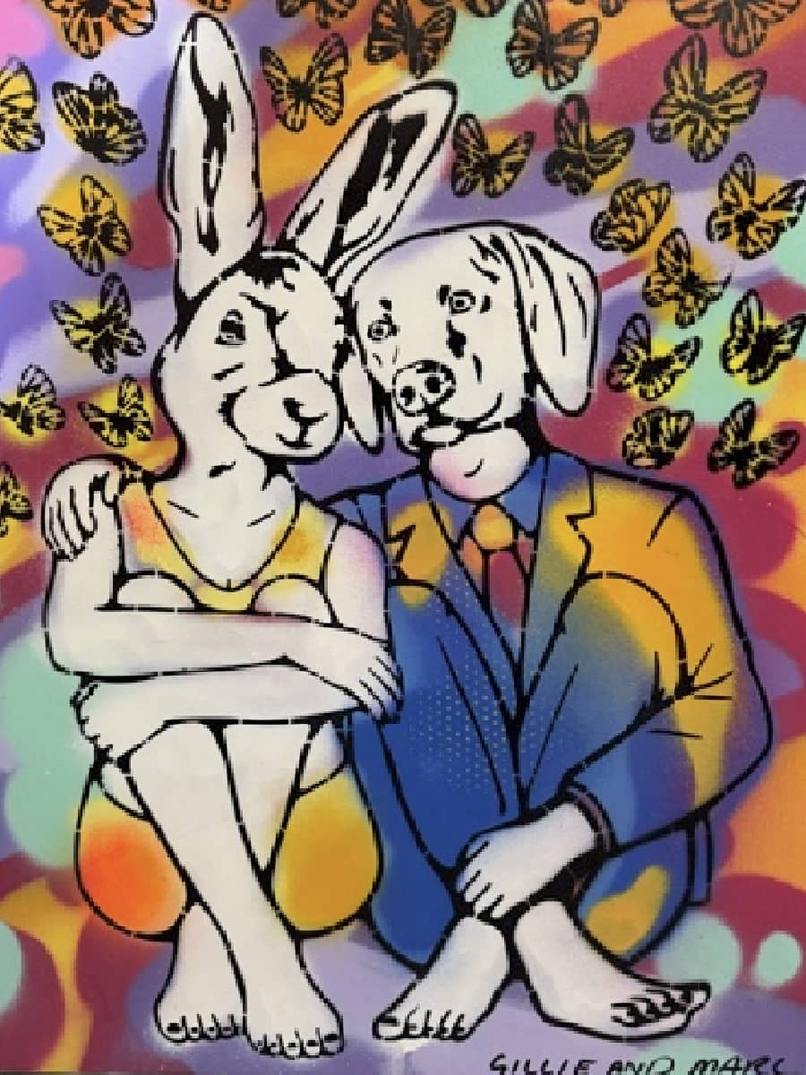 Gillie and Marc original painting ~ 'One Heart' @ Curate Art & Design in Daylesford, Gillie and Marc's premier gallery in Victoria, Australia.