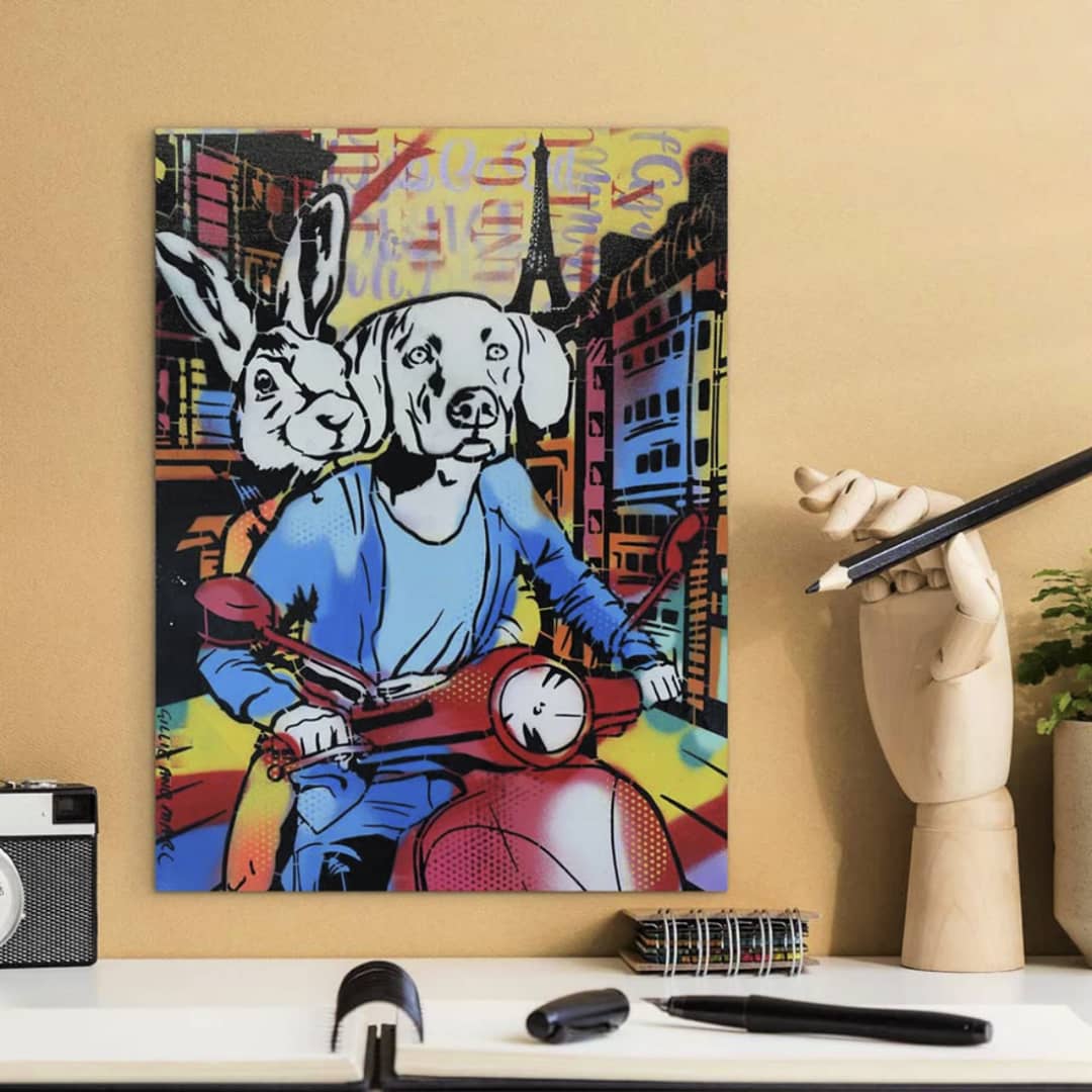 Gillie and Marc original painting ~ 'Paris In Love' @ Curate Art & Design in Daylesford, Gillie and Marc's premier gallery in Victoria, Australia.
