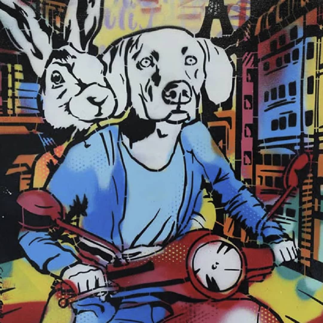 Gillie and Marc original painting ~ 'Paris In Love' @ Curate Art & Design in Daylesford, Gillie and Marc's premier gallery in Victoria, Australia.