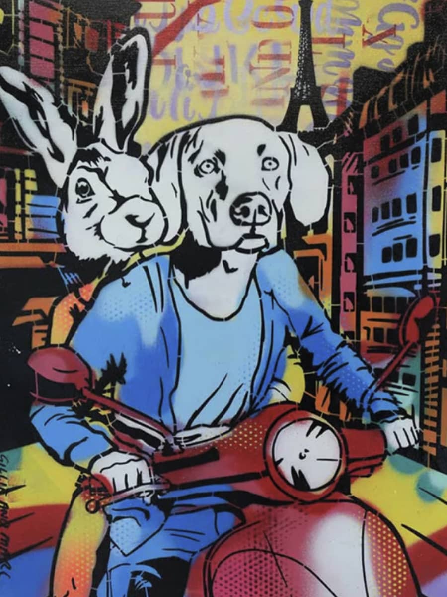 Gillie and Marc original painting ~ 'Paris In Love' @ Curate Art & Design in Daylesford, Gillie and Marc's premier gallery in Victoria, Australia.