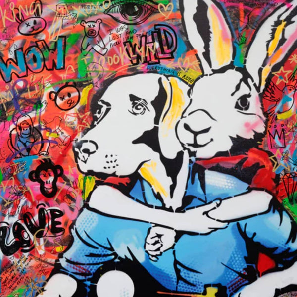 Gillie and Marc original painting ~ 'It Takes Two to Tango' @ Curate Art & Design, Gillie and Marc's premier representatives in Melbourne metro.