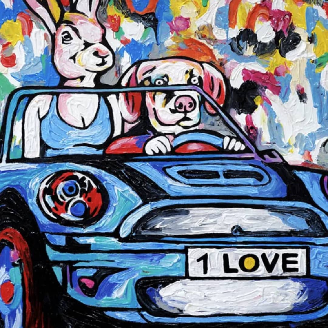 Gillie and Marc Painting ~ 'Love the Drive' - Curate Art & Design Gallery Sorrento, Mornington Peninsula, Melbourne