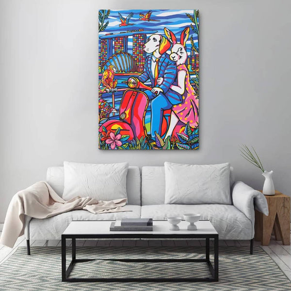 Gillie and Marc Painting ~ 'Singapore Lovers' - Curate Art & Design Gallery Sorrento, Mornington Peninsula, Melbourne