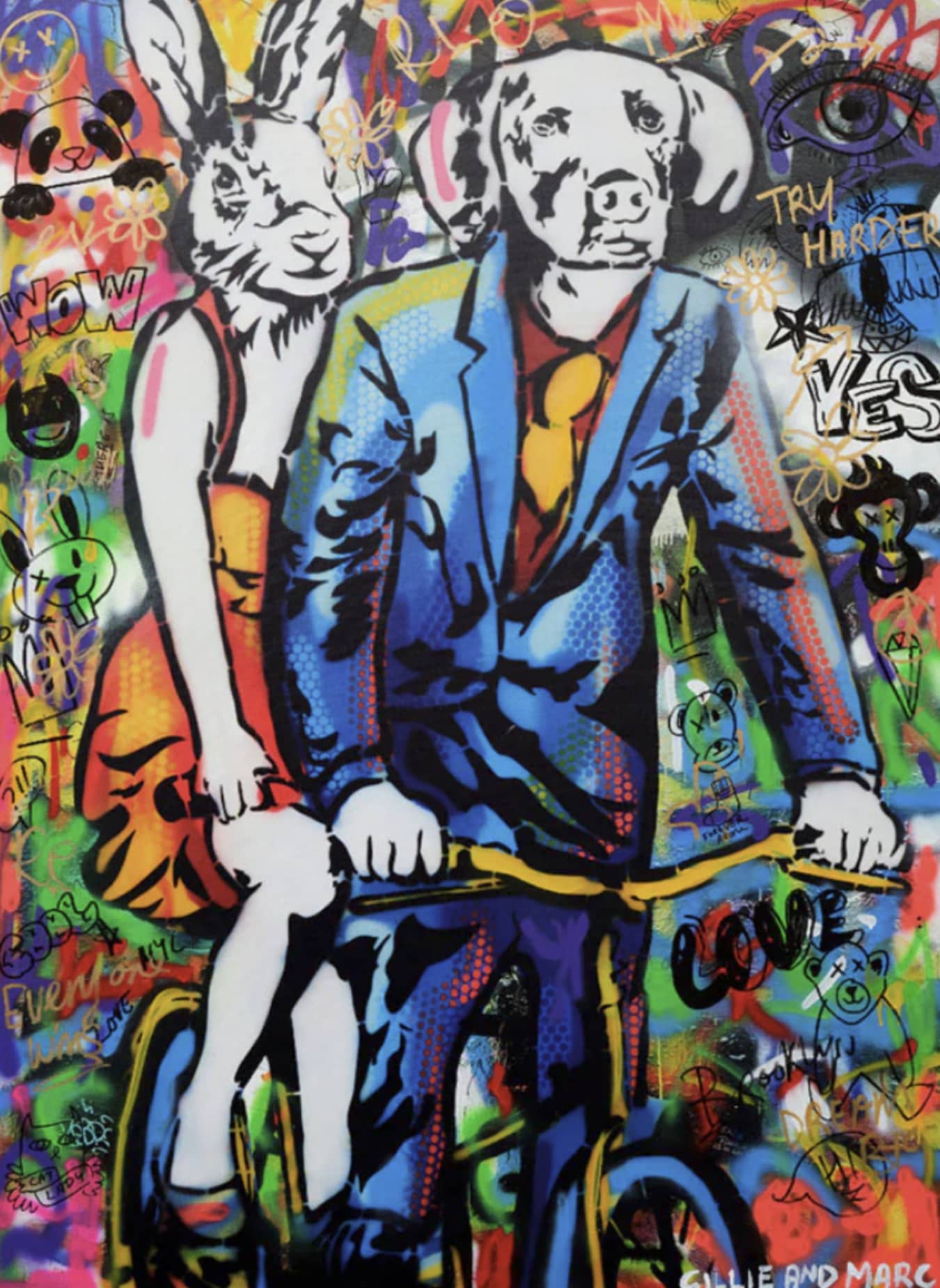 Gillie and Marc Painting ~ 'They Had Hearts of Gold and Minds of Steel'
