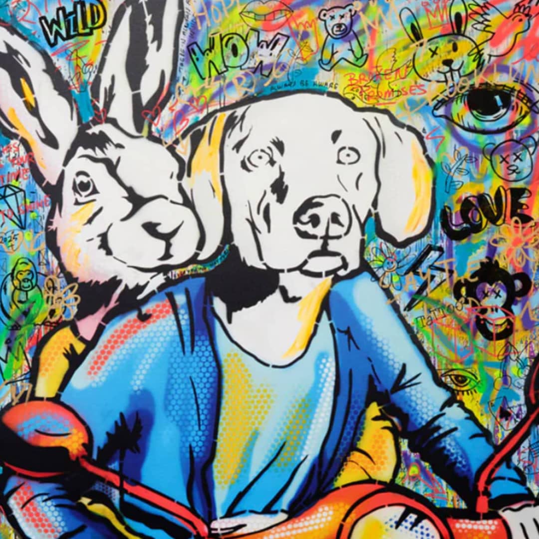 Gillie and Marc original painting ~ 'They Would Dream Big and Live Bigger' @ Curate Art & Design, Gillie and Marc's premier representatives in Melbourne metro.