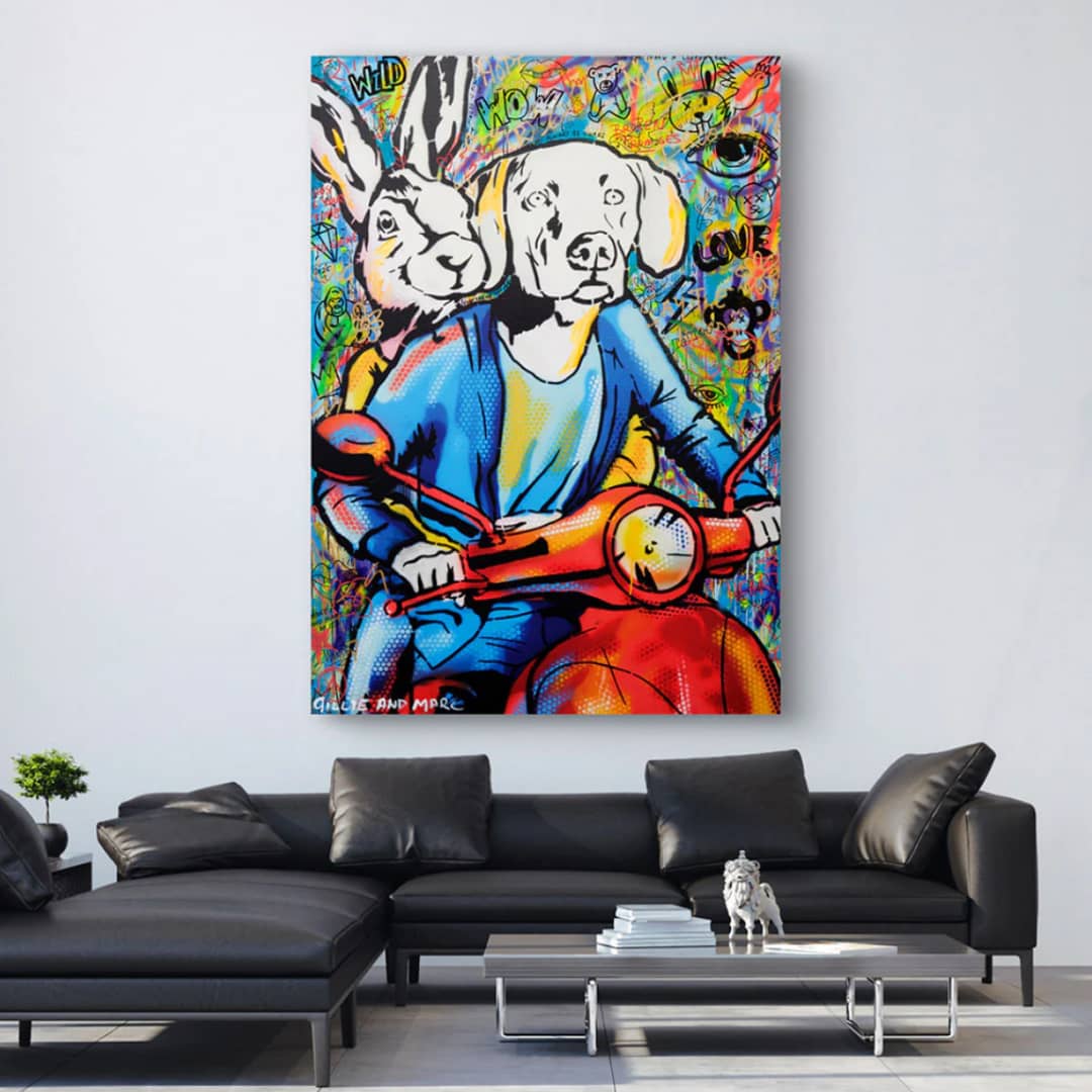 Gillie and Marc original painting ~ 'They Would Dream Big and Live Bigger' @ Curate Art & Design, Gillie and Marc's premier representatives in Melbourne metro.