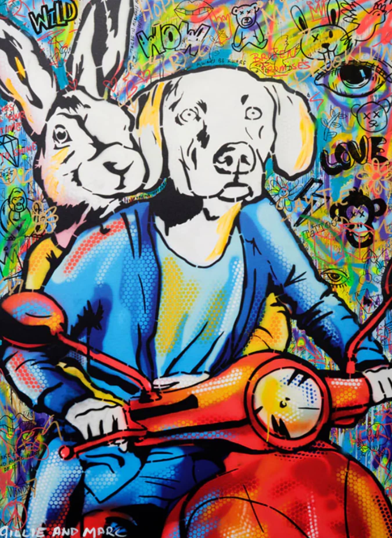 Gillie and Marc original painting ~ 'They Would Dream Big and Live Bigger' @ Curate Art & Design, Gillie and Marc's premier representatives in Melbourne metro.