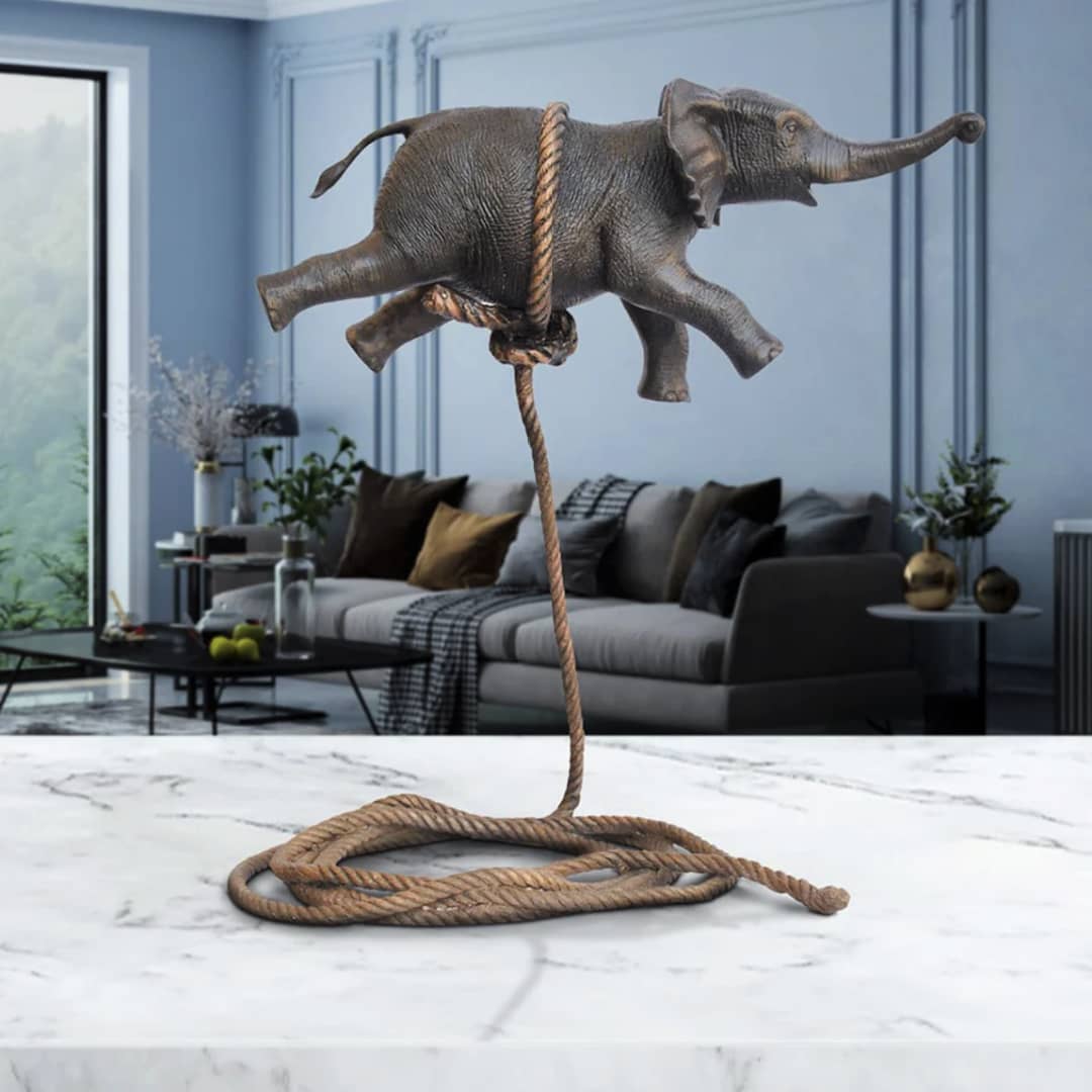 Gillie and Marc Sculpture ~ 'Baby Elephant Flying High for the First Time' @ Curate Art & Design in Daylesford, Gillie and Marc premier gallery in Victoria, Australia.