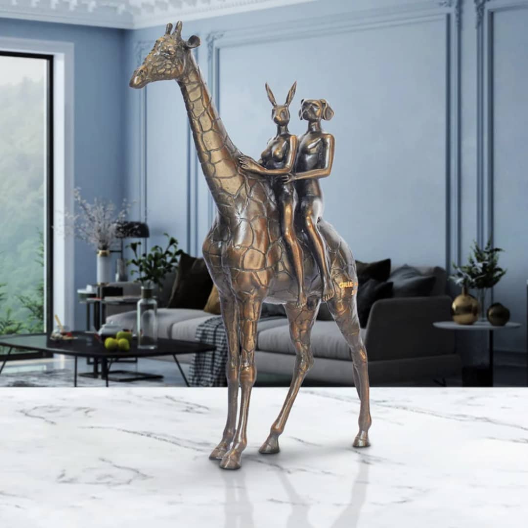Gillie and Marc Sculpture ~ 'Giraffe Riders' - Curate Art & Design in Daylesford, Gillie and Marc's premier gallery in Victoria, Australia.