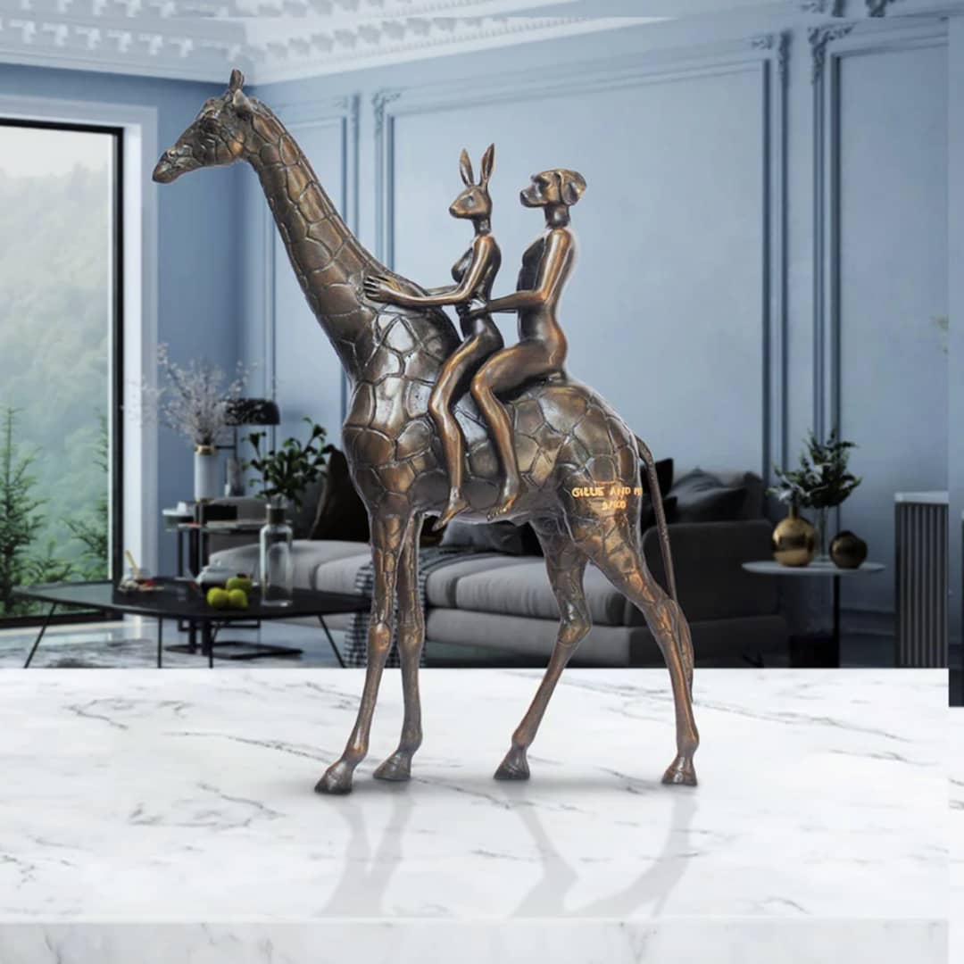 Gillie and Marc Sculpture ~ 'Giraffe Riders' - Curate Art & Design in Daylesford, Gillie and Marc's premier gallery in Victoria, Australia.