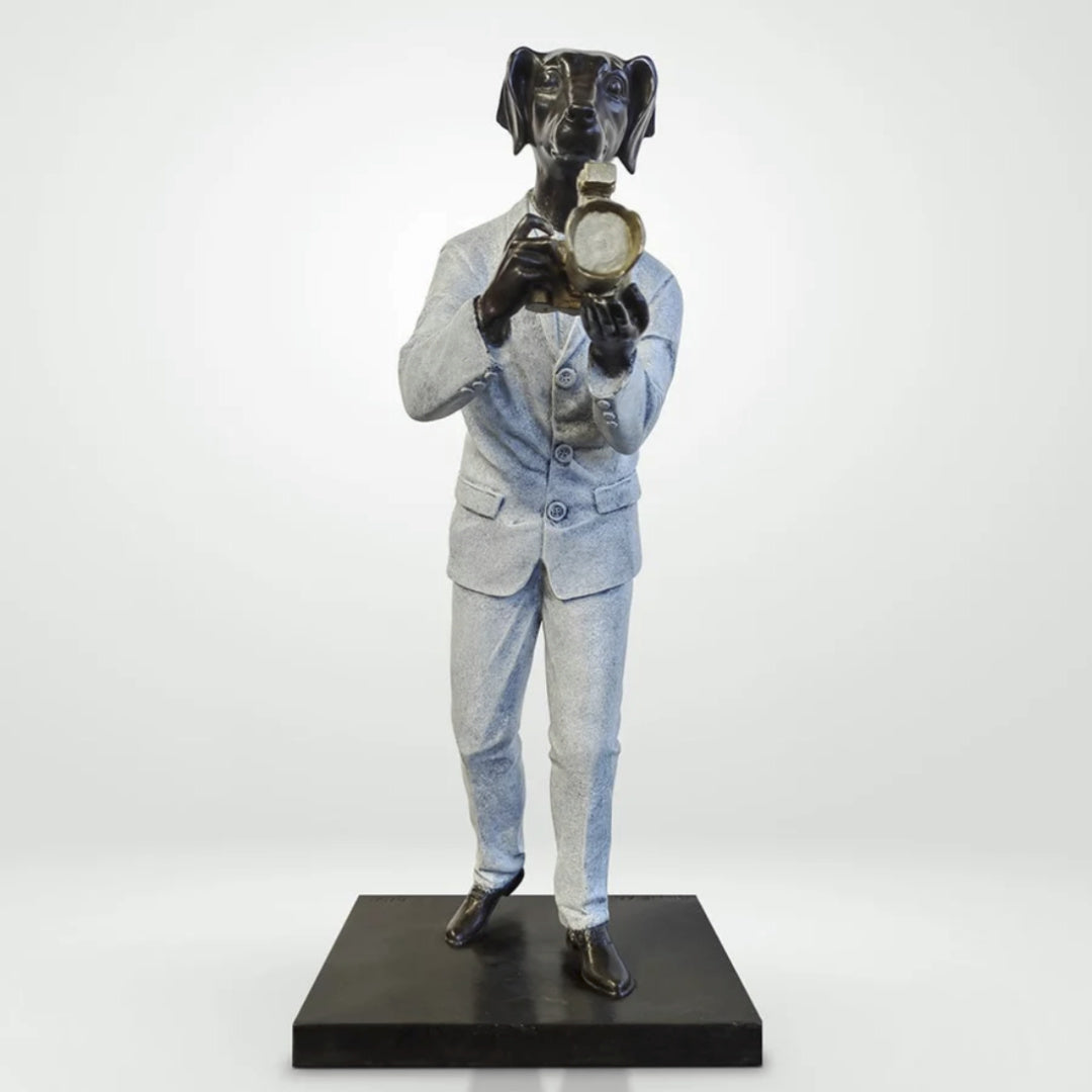 Gillie and Marc Sculpture ~ 'Paparazzi Dog Loves Snapping' @ Curate Art & Design in Daylesford, Gillie and Marc premier gallery in Victoria, Australia.