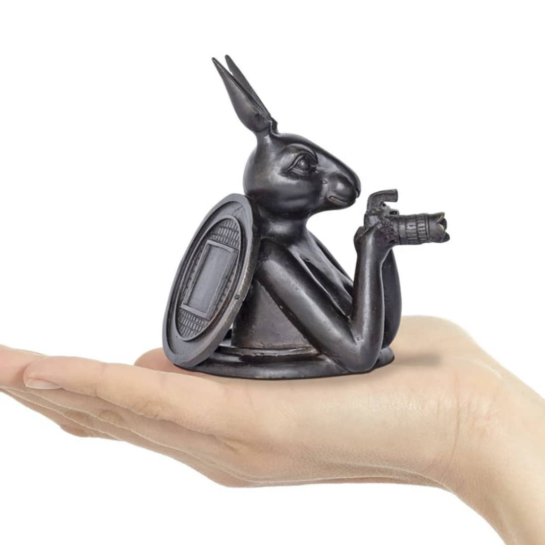 Gillie and Marc Sculpture ~ 'Paparazzi Rabbitwoman Comes Out into a Better Tomorrow' (Pocket)