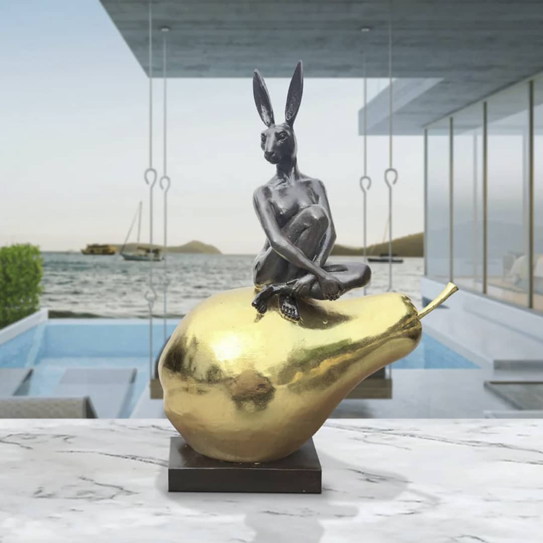 Gillie and Marc Sculpture ~ 'She Was Pearfectly Golden' @ Curate Art & Design in Daylesford, Gillie and Marc's premier gallery in Victoria, Australia.