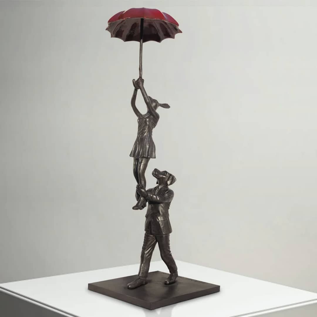 Gillie and Marc Sculpture ~ 'The Umbrella Flyers' - Curate Art & Design in Daylesford, Gillie and Marc's premier gallery in Victoria, Australia.
