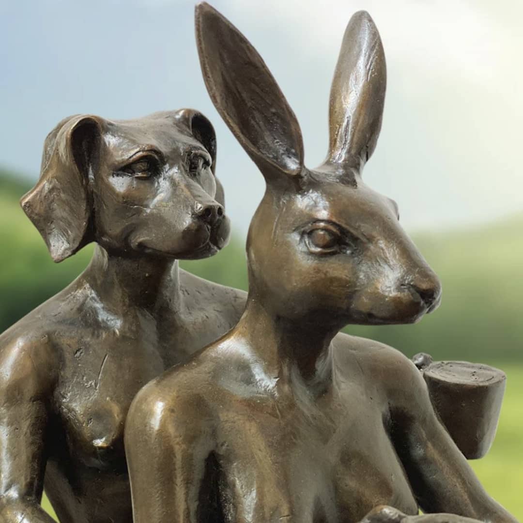 Gillie and Marc Sculpture ~ 'Their Morning Ride Started with Coffee and a Kiss' @ Curate Art & Design in Daylesford, Gillie and Marc's premier gallery in Victoria.
