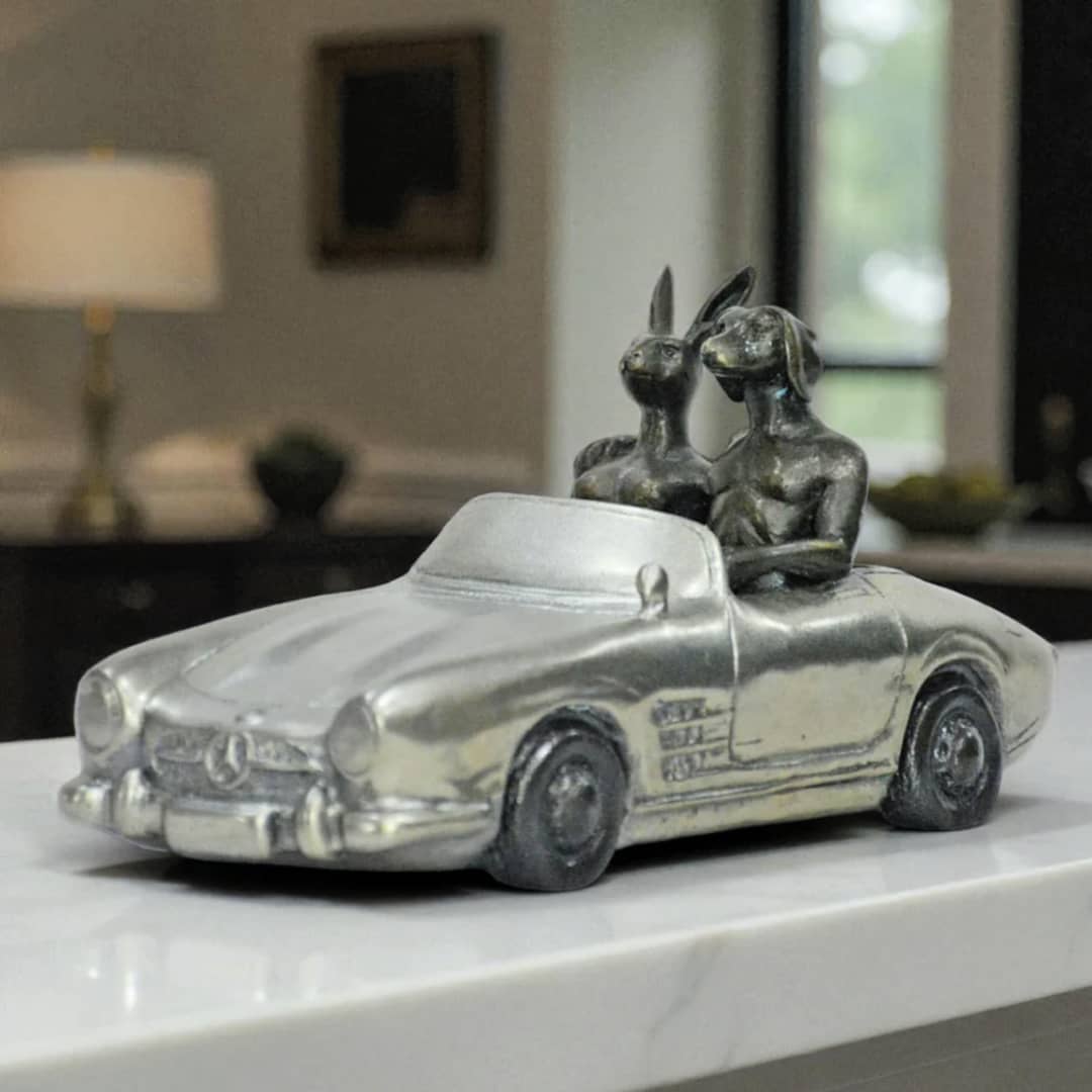Gillie and Marc Sculpture ~ 'They Loved Driving in the Fast Lane' - Curate Art & Design in Daylesford, Gillie and Marc's premier gallery in Victoria, Australia.