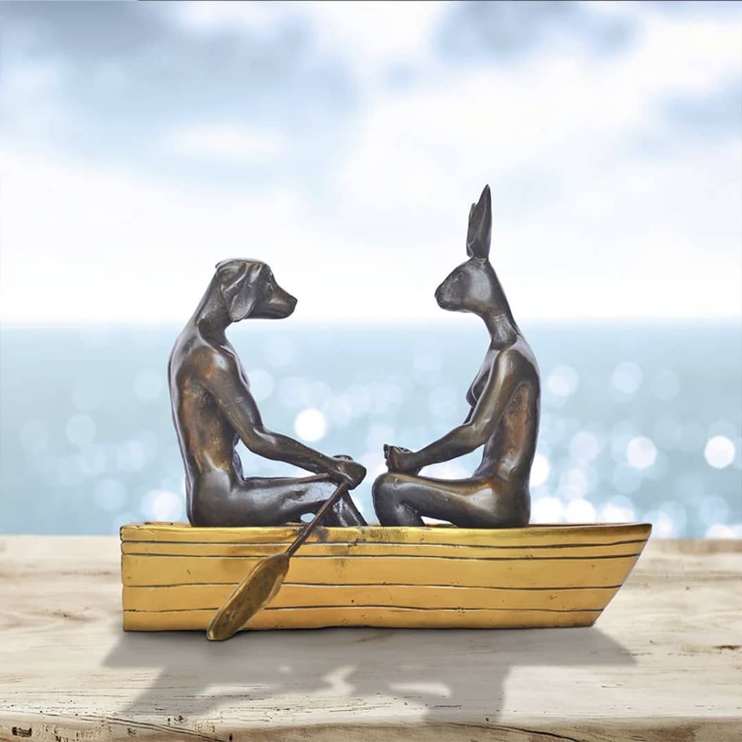 Gillie and Marc Sculpture ~ 'They Rowed, Rowed, Rowed Their Boat' @ Curate Art & Design in Daylesford, Gillie and Marc's premier gallery in Victoria, Australia.